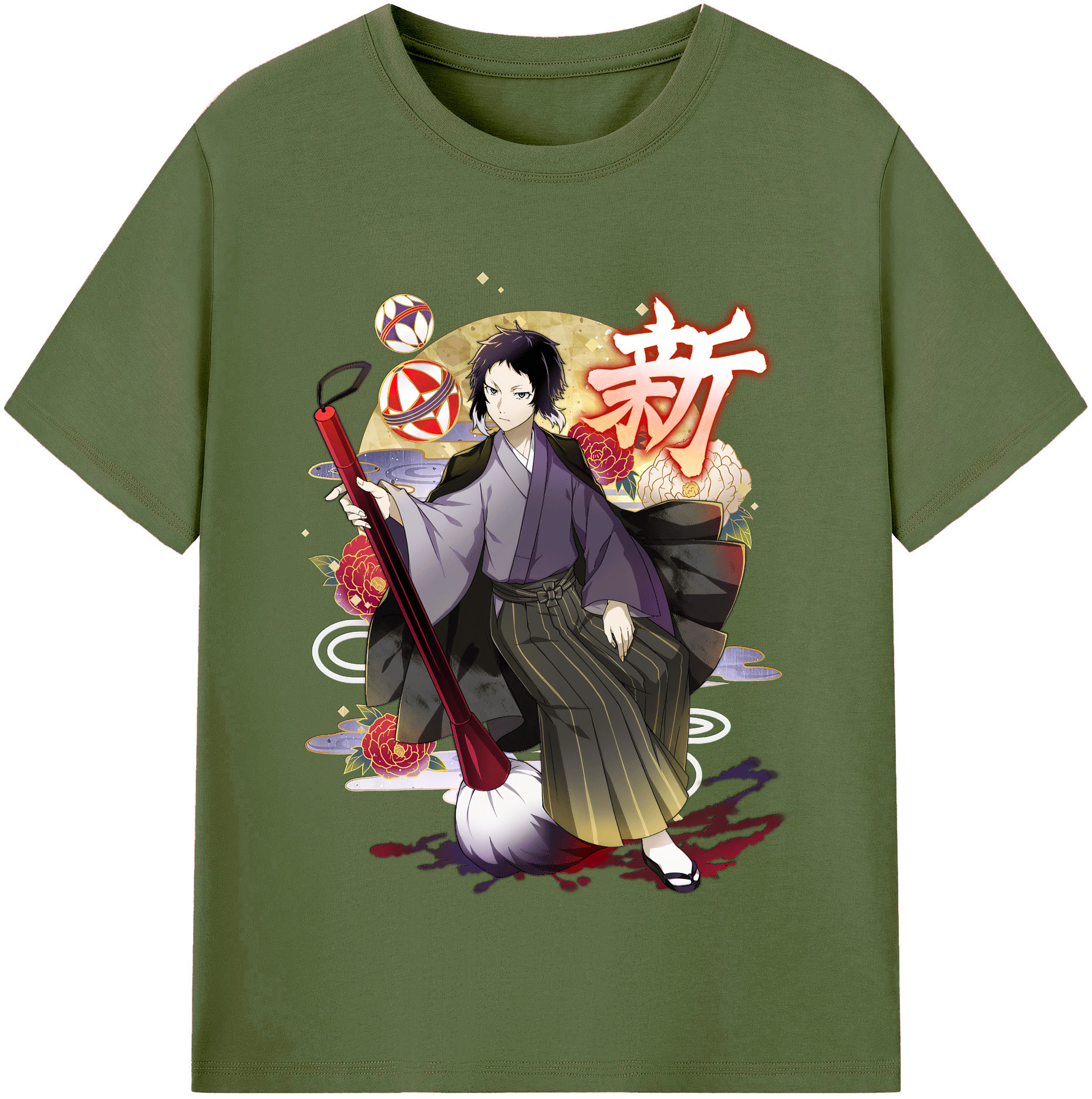 （画像用） 文豪ストレイドッグス Bungo Stray Dogs 綿100％半袖Tシャツ（フロントプリント）